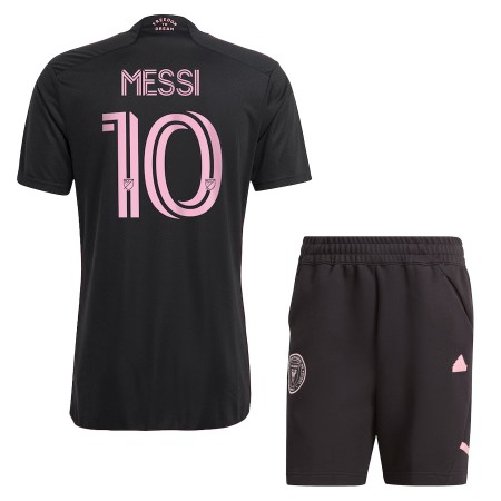 Koszulka Inter Miami CF Messi 10 Dziecięcy Wyjazdowe 2024-25 Koszulki Piłkarskie Krótki Rękaw